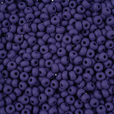 8/0 Preciosa Permalux Seed Beads Dyed Chalk Dark Violet Matte, 23g Vial